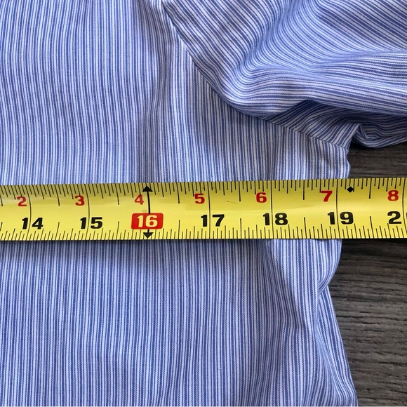 Who What Wear Blue and White Long Sleeve Blouse - Size Small - Picture 4 of 12